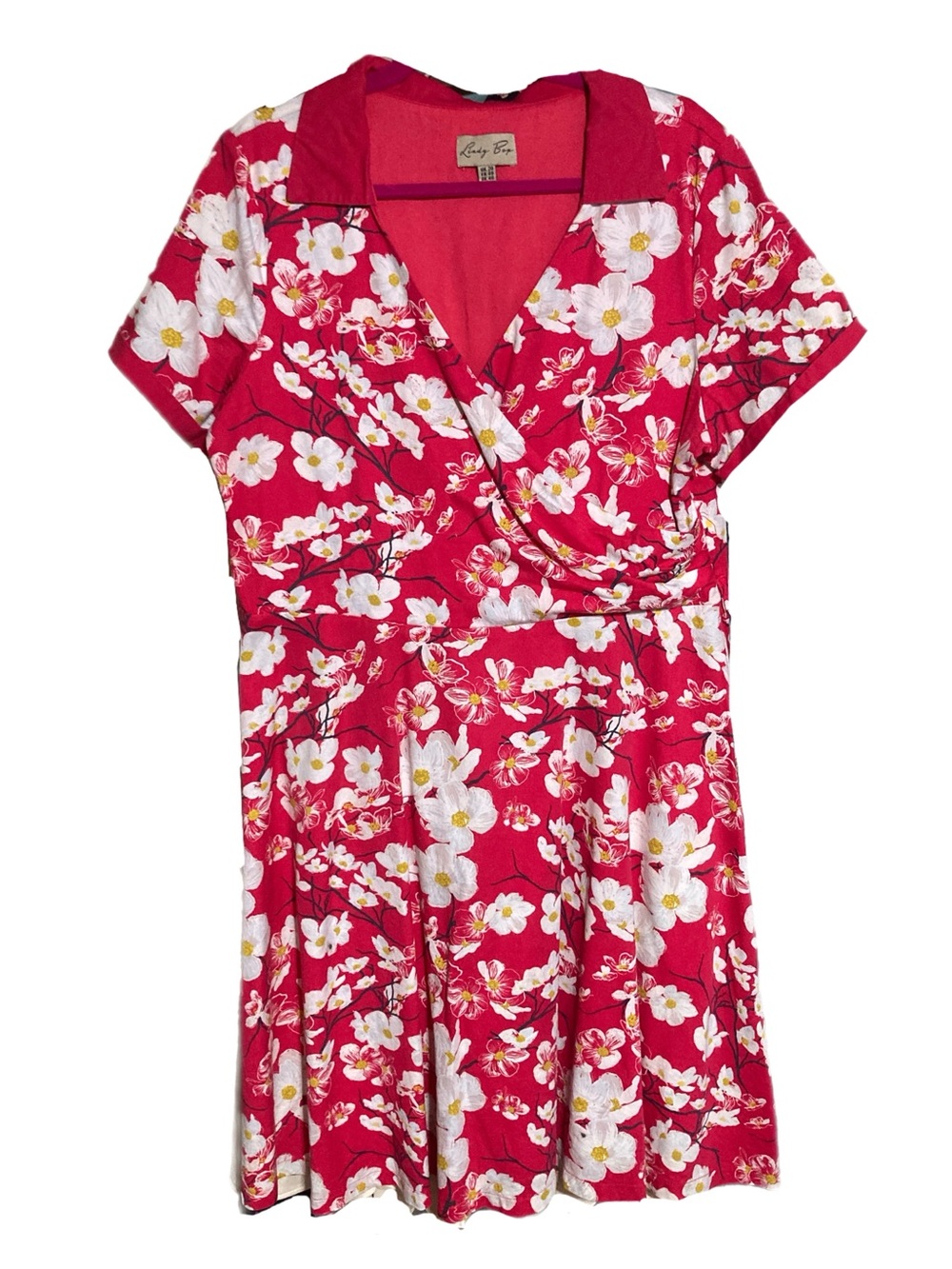 Lindy Bop Isabel in Red Dogwood size 16 EUC